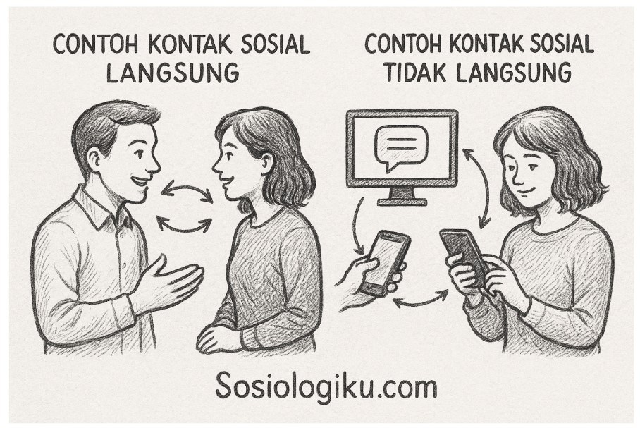 10 Contoh Kontak Sosial Langsung dan Tidak Langsung yang Mudah di Pahami