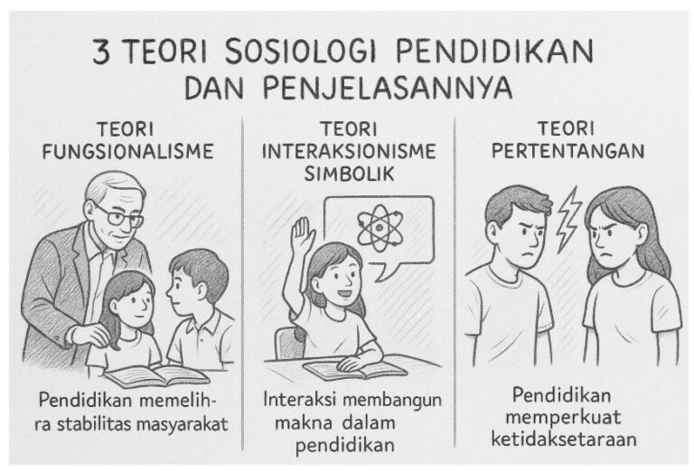 3 Teori Sosiologi Pendidikan dan Penjelasannya: Fungsionalisme, Interaksionisme Simbolik, dan Pertentangan