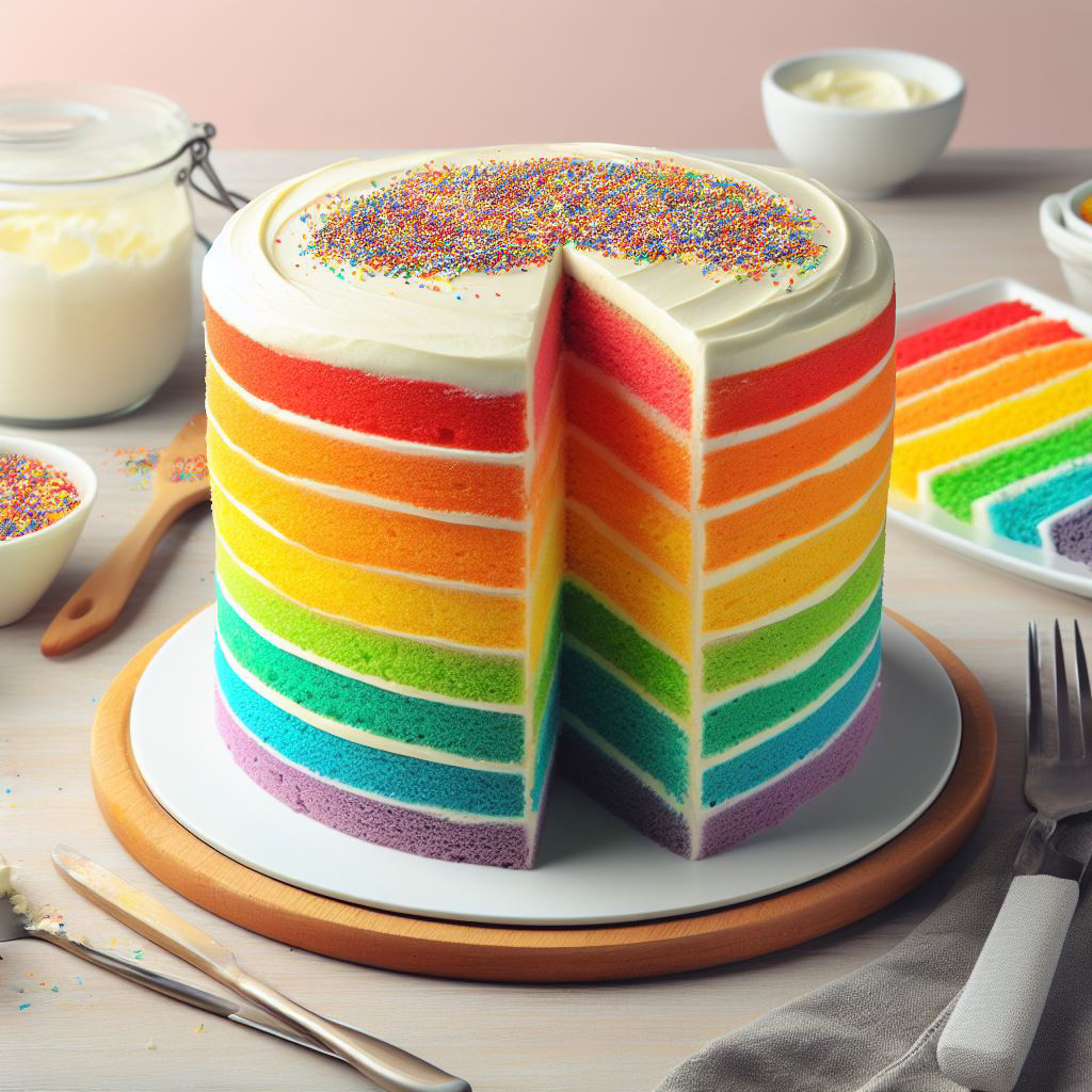 Basic Rainbow Cake Recipe
