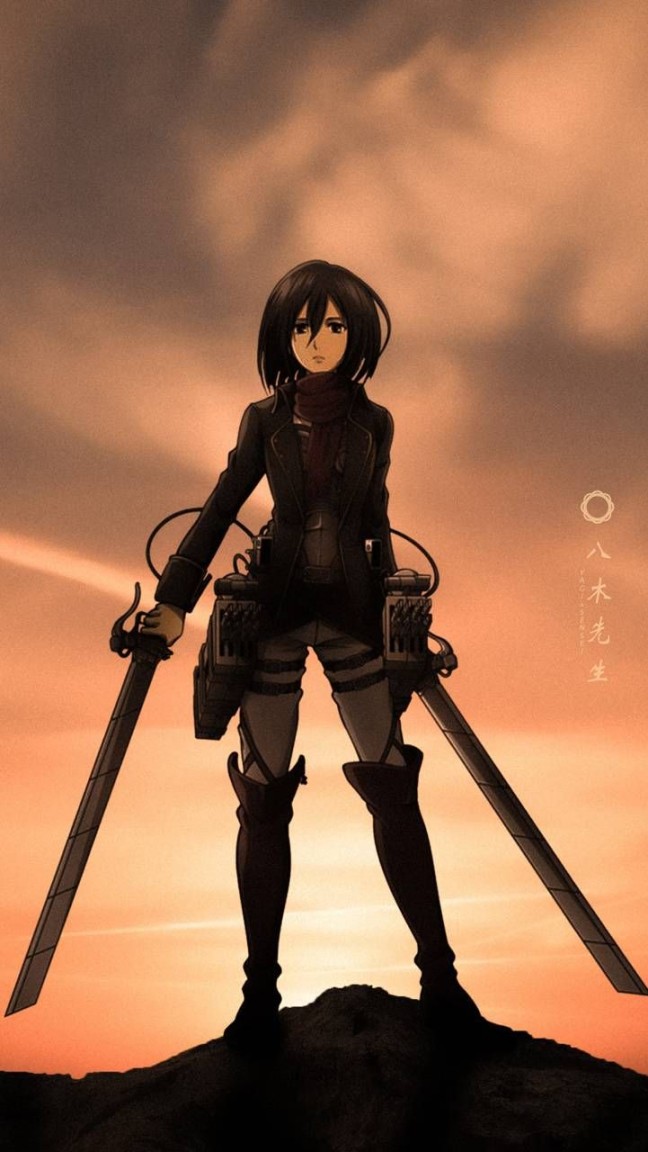 Mikasa Ackerman (Attack on Titan) iphone wallpaper