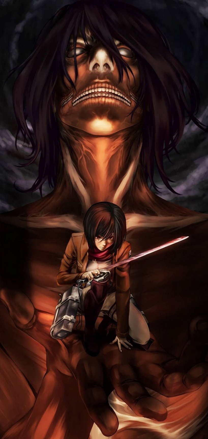 Mikasa Ackerman (Attack on Titan) iphone wallpaper