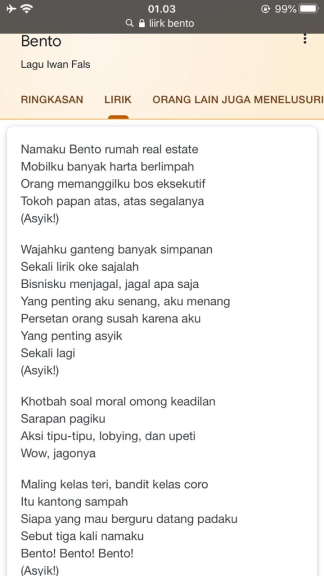 lirik lagu iwan fals bento