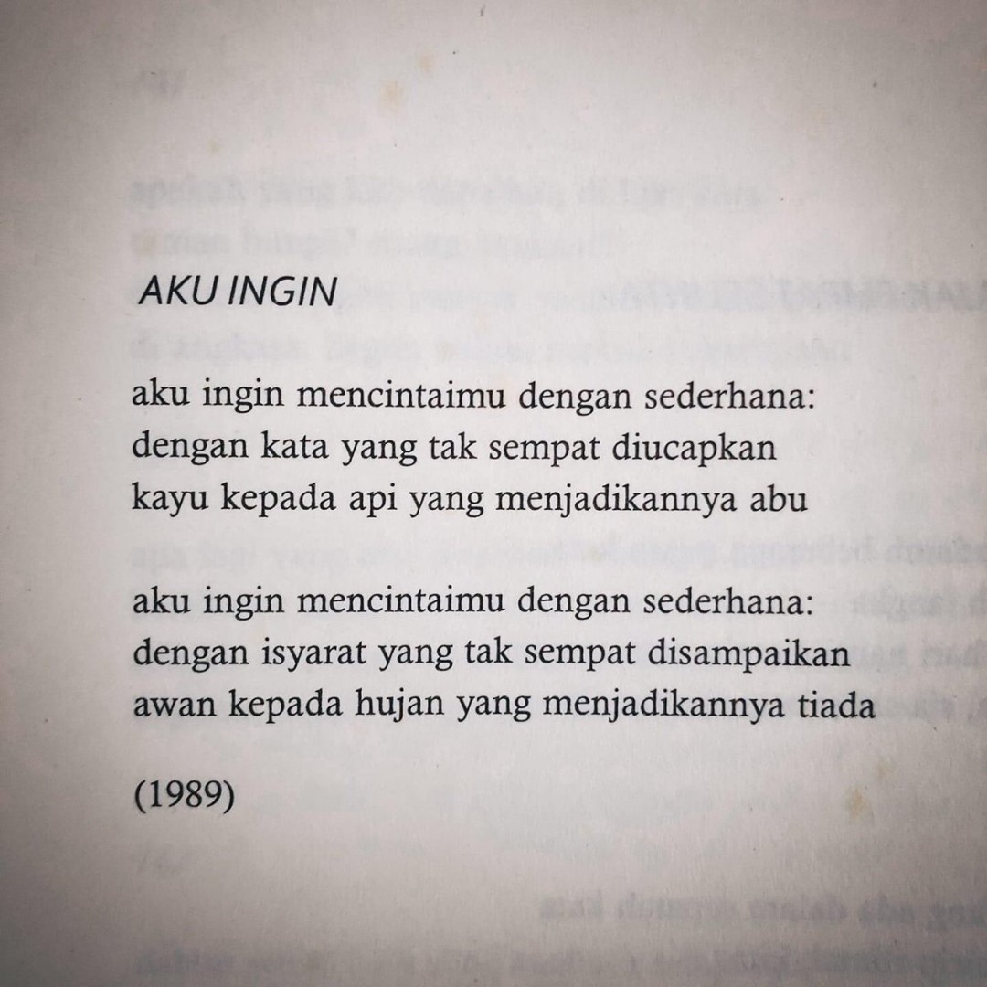 aku ingin mencintaimu dengan sederhana