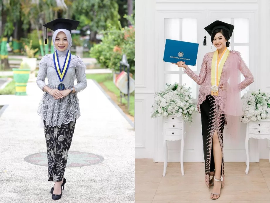 kebaya wisuda simpel dan elegan